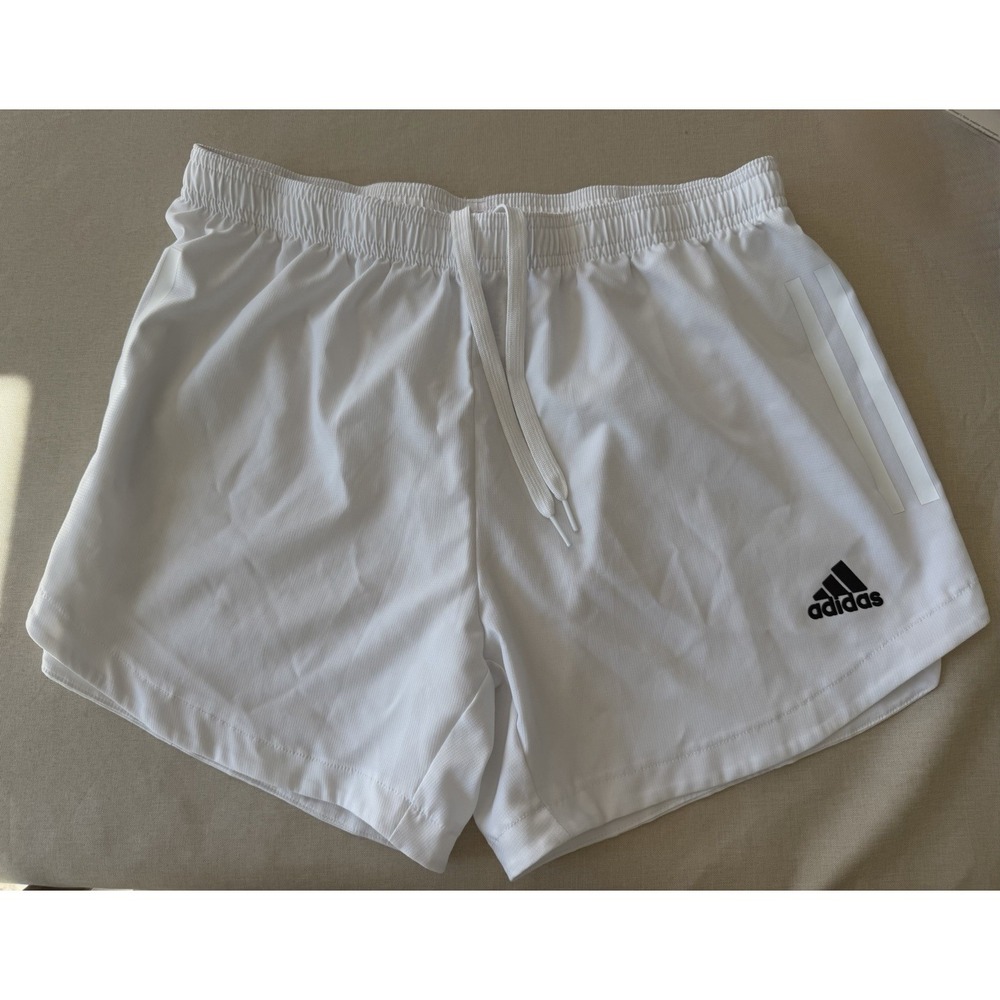 Adidas Aeroready White Athletic Shorts Women's Medium Running Gym Casual Sport